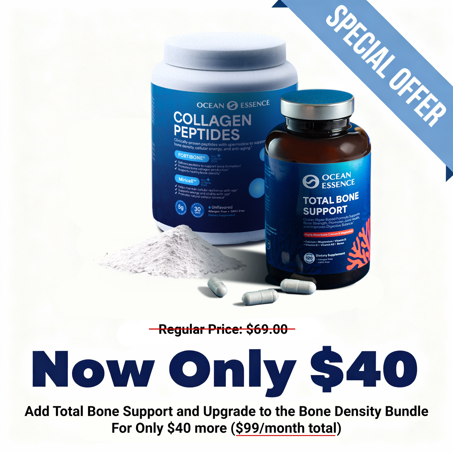 Upgrade to Bone Density Bundle - Add Total Bone Support Only For $40!